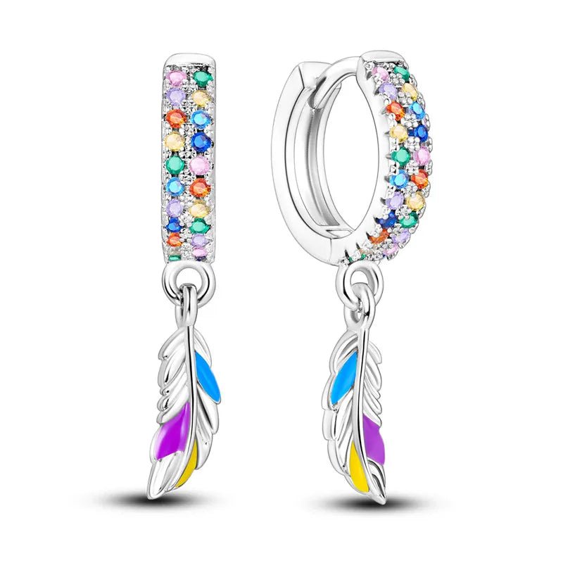 Créole Argent Zircon Boucles D'oreilles En Sterling 925 - Bijoux De Lune
