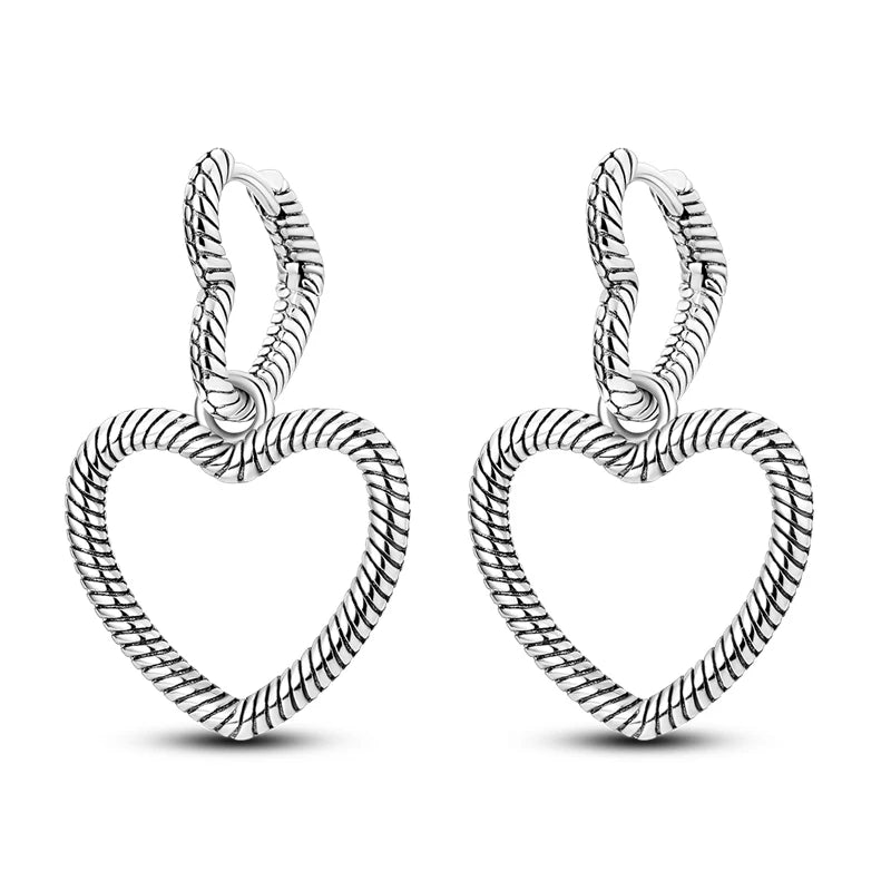 Créole Argent Zircon Boucles D'oreilles En Sterling 925 - Bijoux De Lune