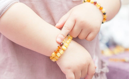 L'ami des bébés qui font leurs dents : Bracelet Ambre bébé - Bijoux De Lune