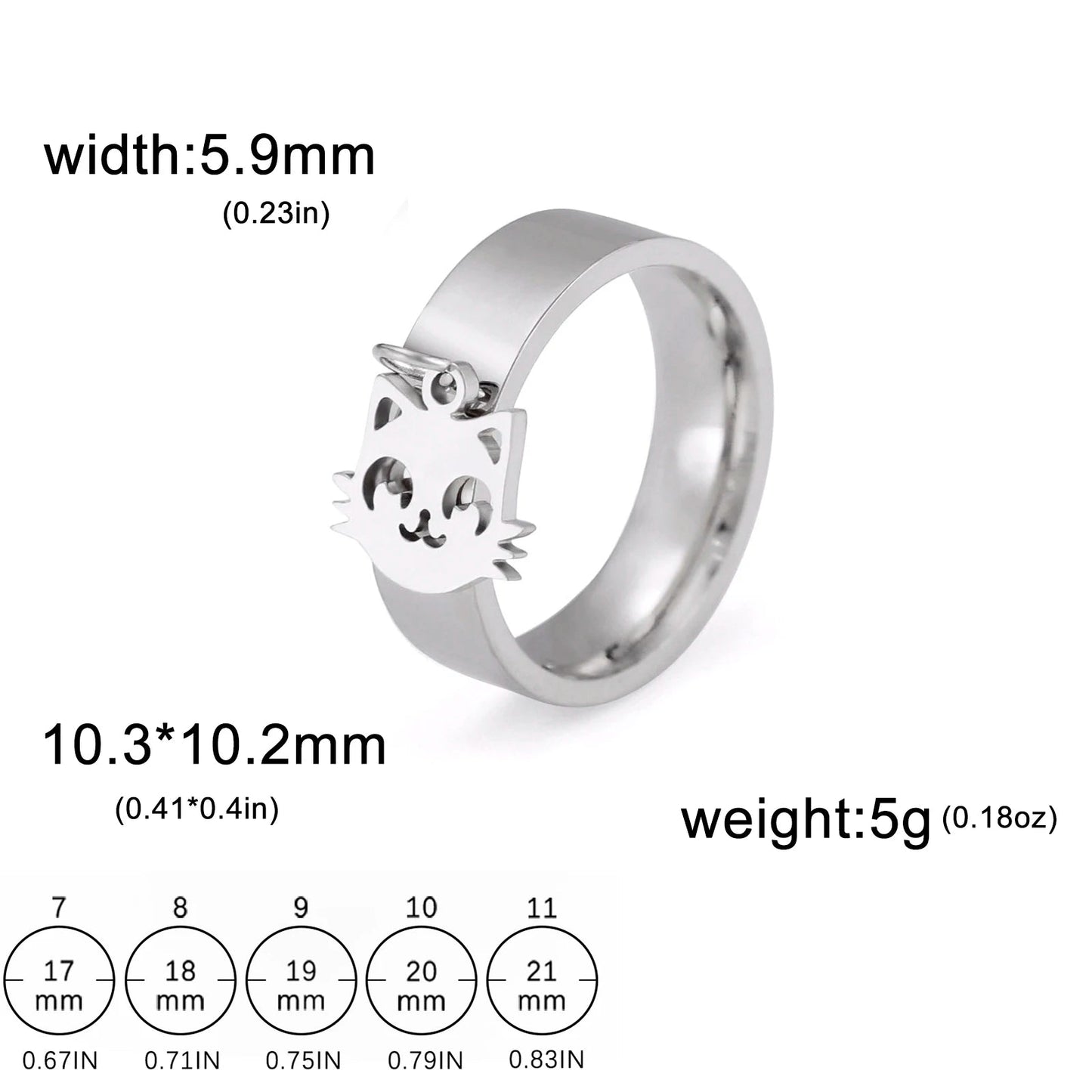 Bague Avec Pendentif Femme Acier Avec pendentif Fleur, Feuille Et Patte D'araignée - Bijoux De Lune