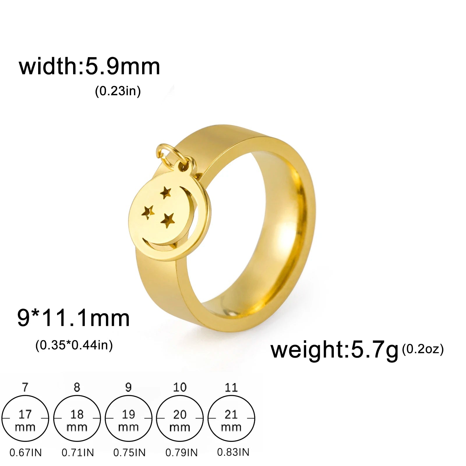 Bague Avec Pendentif Femme Acier Avec pendentif Fleur, Feuille Et Patte D'araignée - Bijoux De Lune