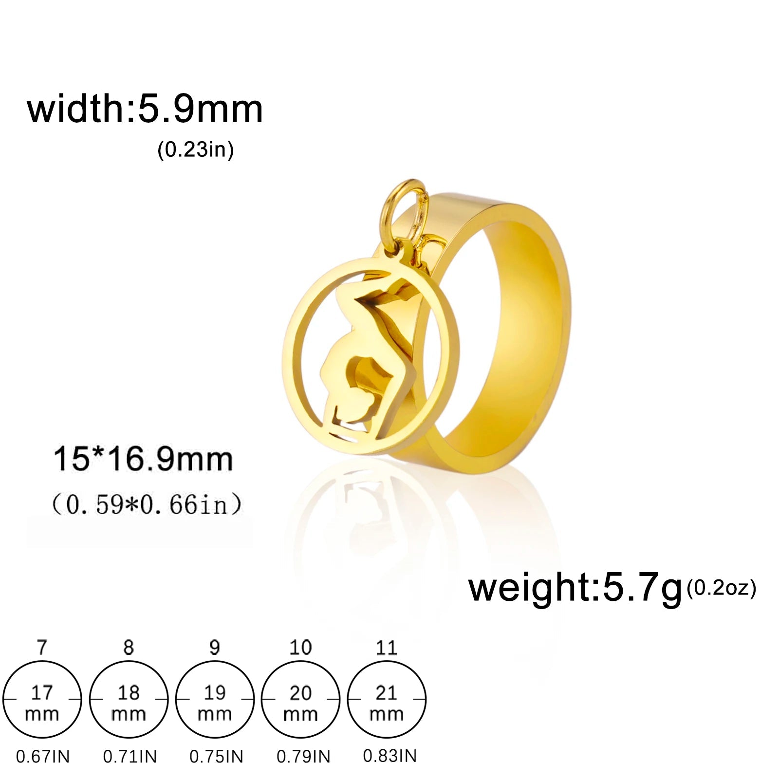 Bague Avec Pendentif Femme Acier Avec pendentif Fleur, Feuille Et Patte D'araignée - Bijoux De Lune