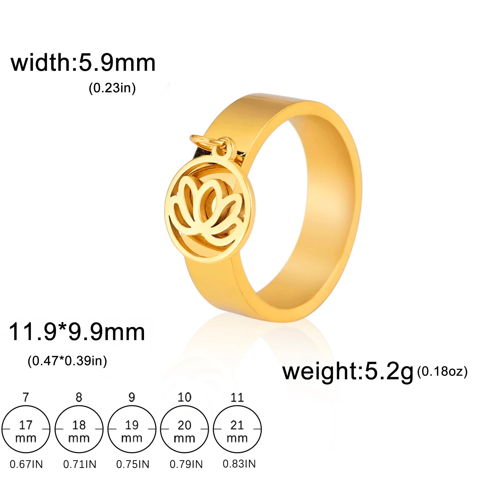 Bague Avec Pendentif Femme Acier Avec pendentif Fleur, Feuille Et Patte D'araignée - Bijoux De Lune