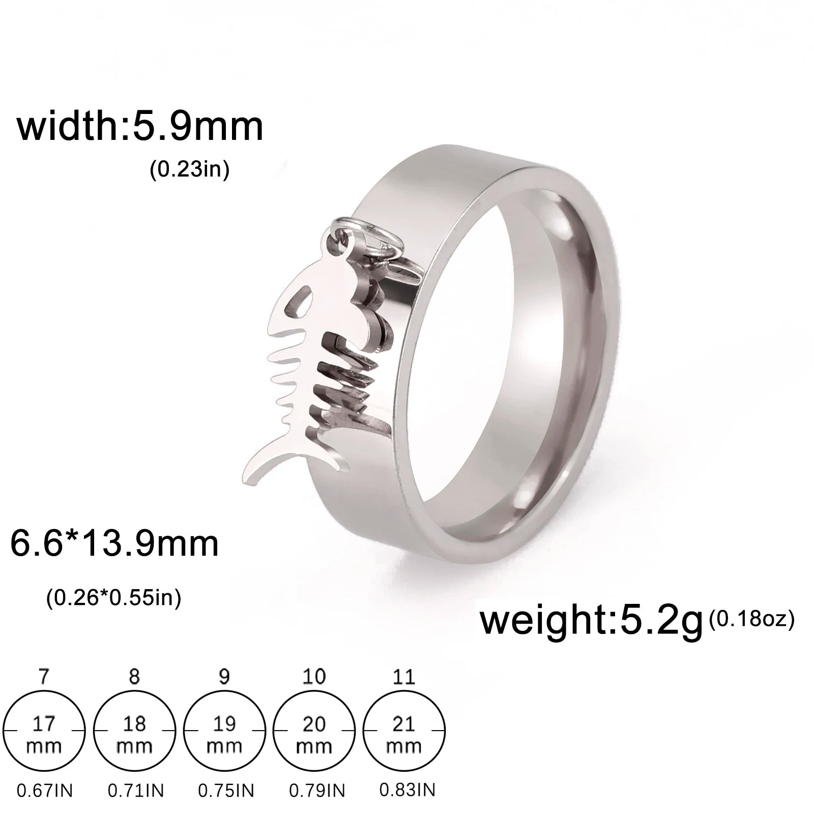 Bague Avec Pendentif Femme Acier Avec pendentif Fleur, Feuille Et Patte D'araignée - Bijoux De Lune