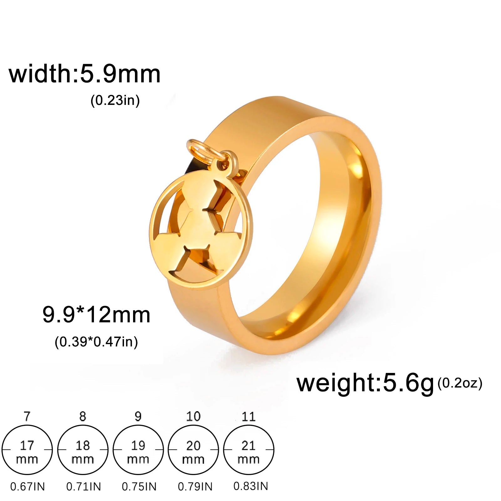 Bague Avec Pendentif Femme Acier Avec pendentif Fleur, Feuille Et Patte D'araignée - Bijoux De Lune