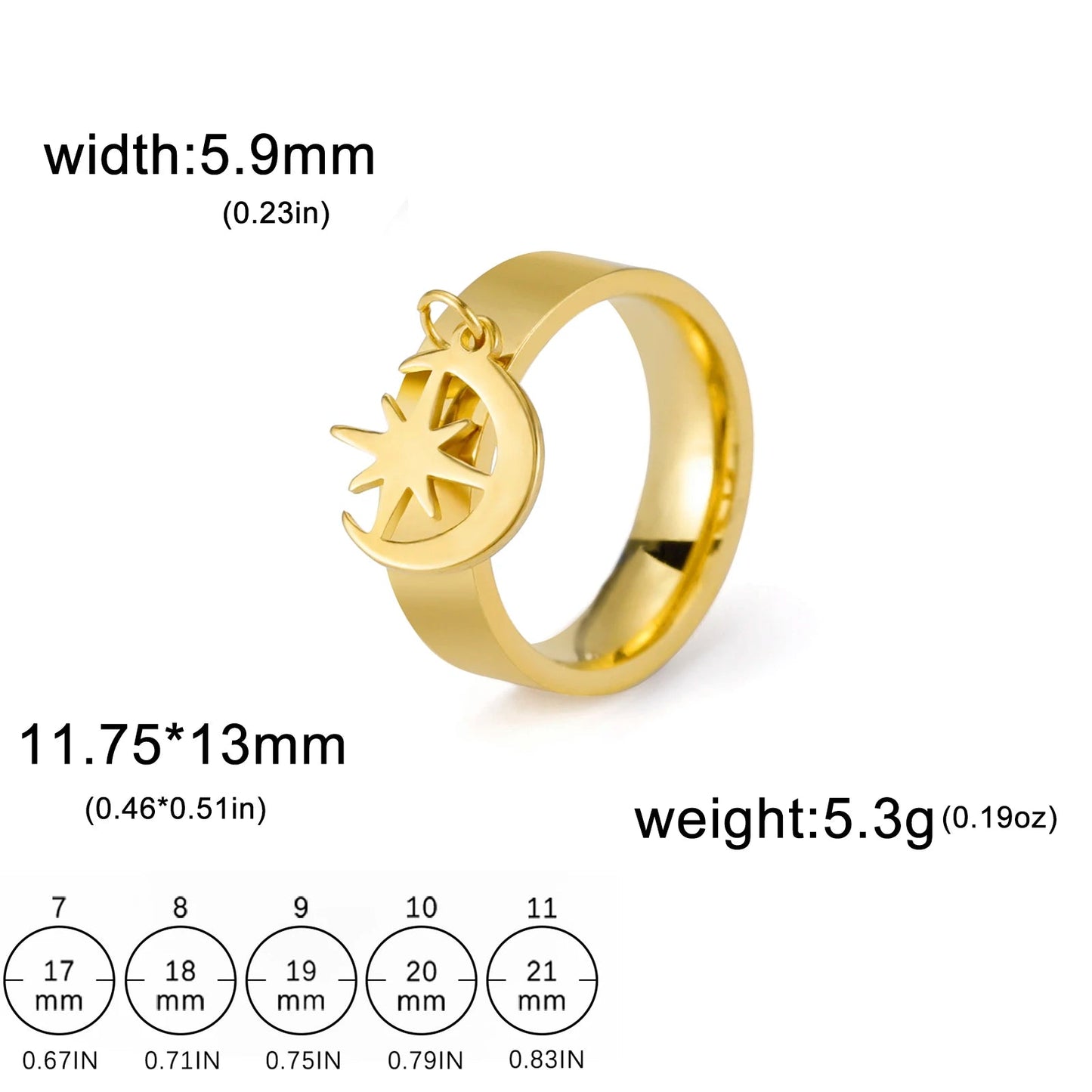 Bague Avec Pendentif Femme Acier Avec pendentif Fleur, Feuille Et Patte D'araignée - Bijoux De Lune