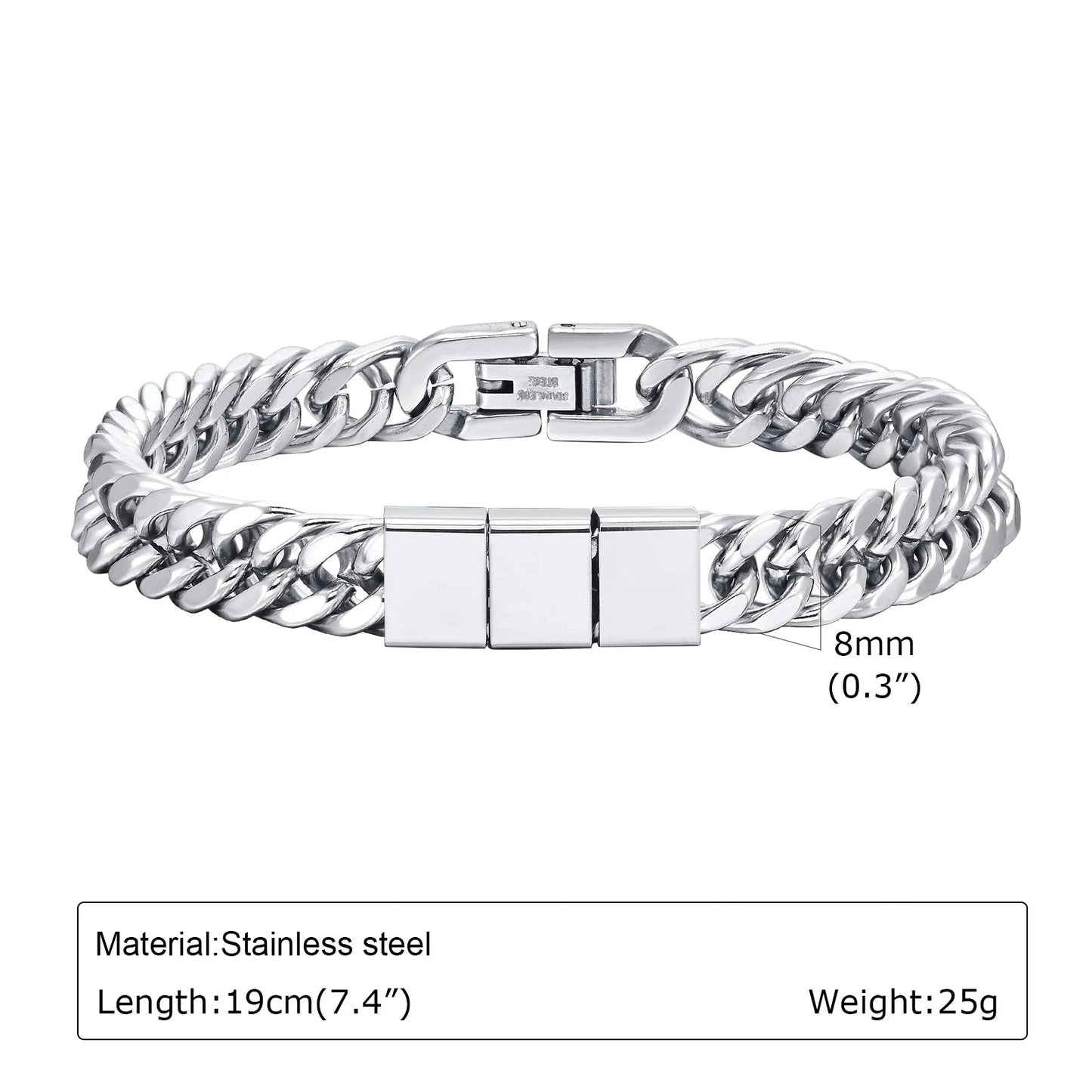 Bracelet En Acier Inoxydable Personnalisable Avec 2 à 6 Noms Gravés - Bijoux De Lune