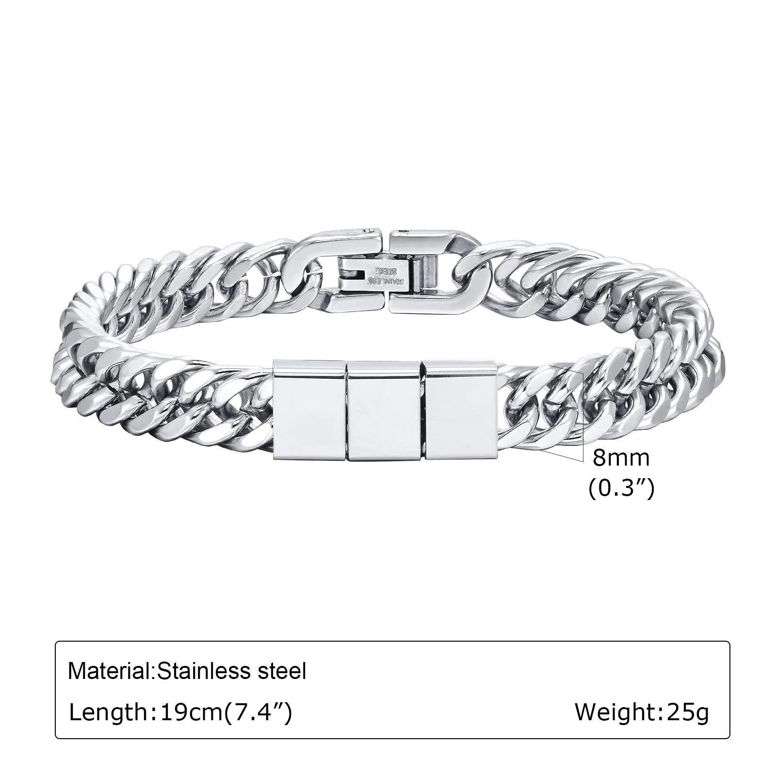 Bracelet En Acier Inoxydable Personnalisable Avec 2 à 6 Noms Gravés - Bijoux De Lune