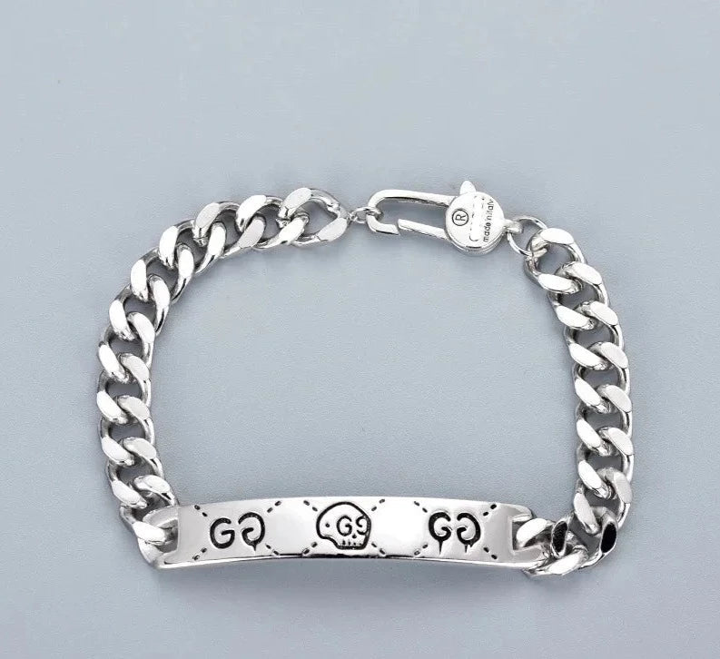 Bracelet Homme Argent Luxe Rétro Fin Et Léger - Bijoux De Lune