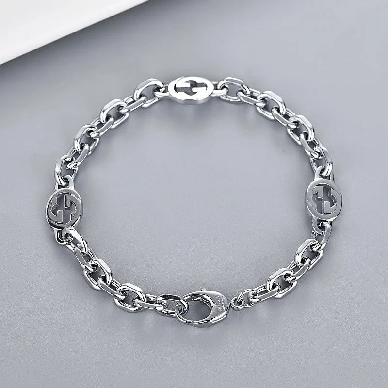 Bracelet Homme Argent Luxe Rétro Fin Et Léger - Bijoux De Lune