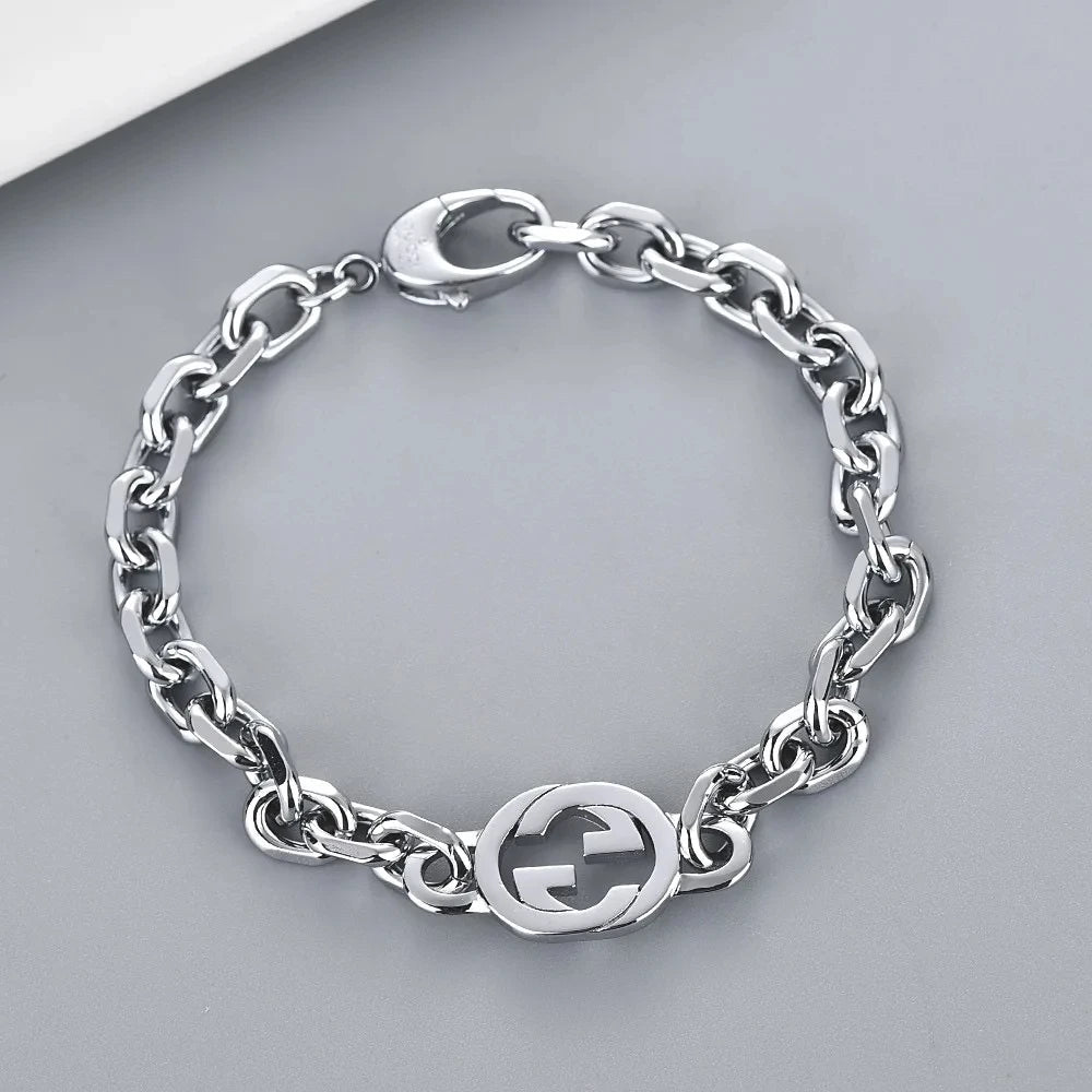 Bracelet Homme Argent Luxe Rétro Fin Et Léger - Bijoux De Lune