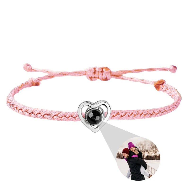 Bracelet Photo Projection Personnalisé Pour Femme Homme Et Couple - Bijoux De Lune