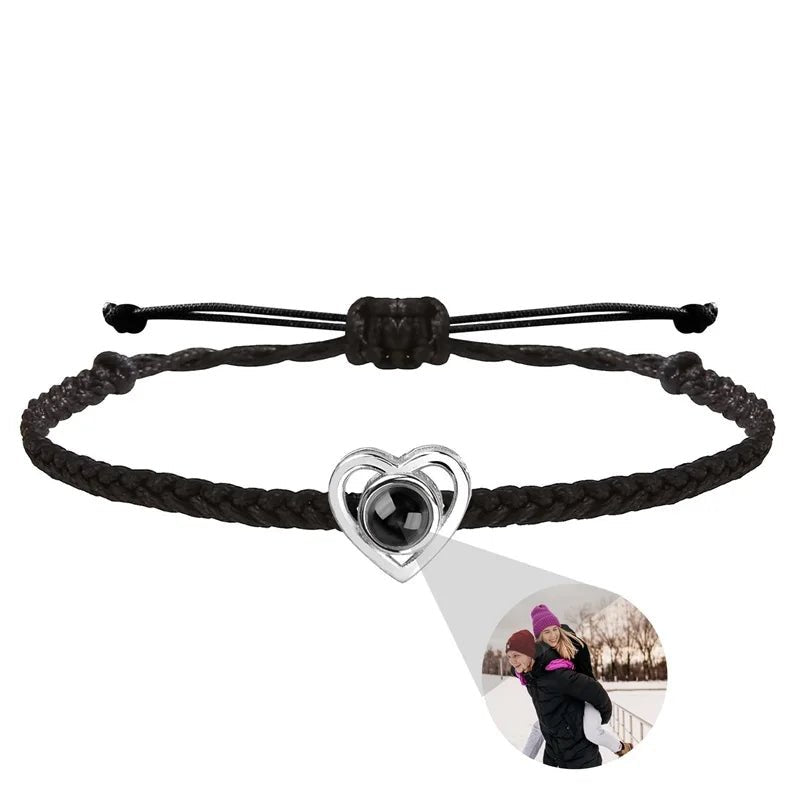 Bracelet Photo Projection Personnalisé Pour Femme Homme Et Couple - Bijoux De Lune