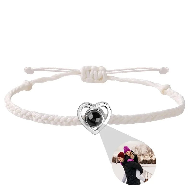 Bracelet Photo Projection Personnalisé Pour Femme Homme Et Couple - Bijoux De Lune