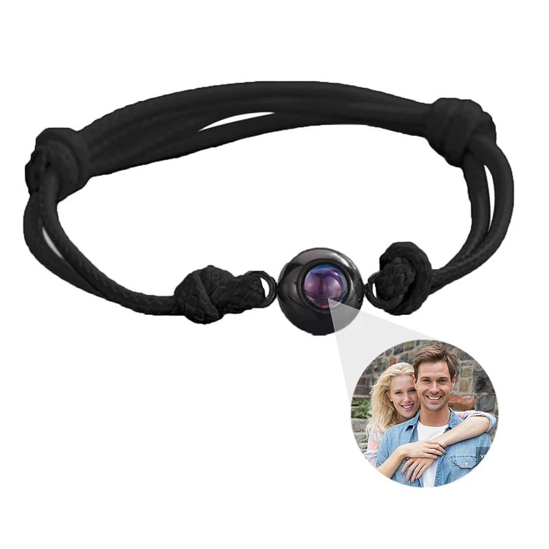 Bracelet Photo Projection Personnalisé Pour Femme Homme Et Couple - Bijoux De Lune