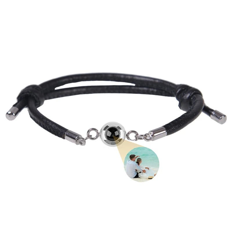 Bracelet Photo Projection Personnalisé Pour Femme Homme Et Couple - Bijoux De Lune