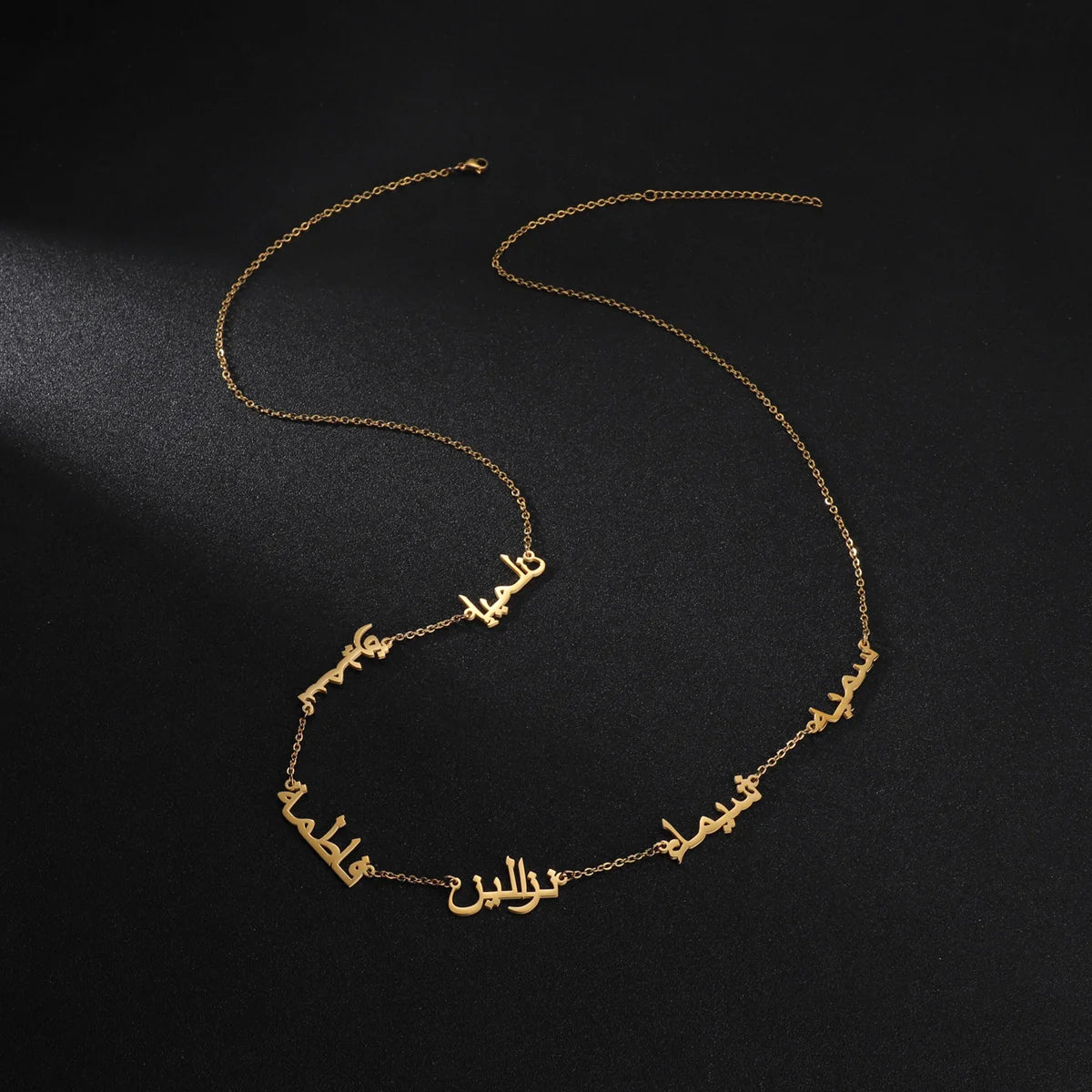 Collier Personnalisé Prénom Arabe Avec 1,2,3,4,5,6 Multiple Prénoms - Bijoux De Lune