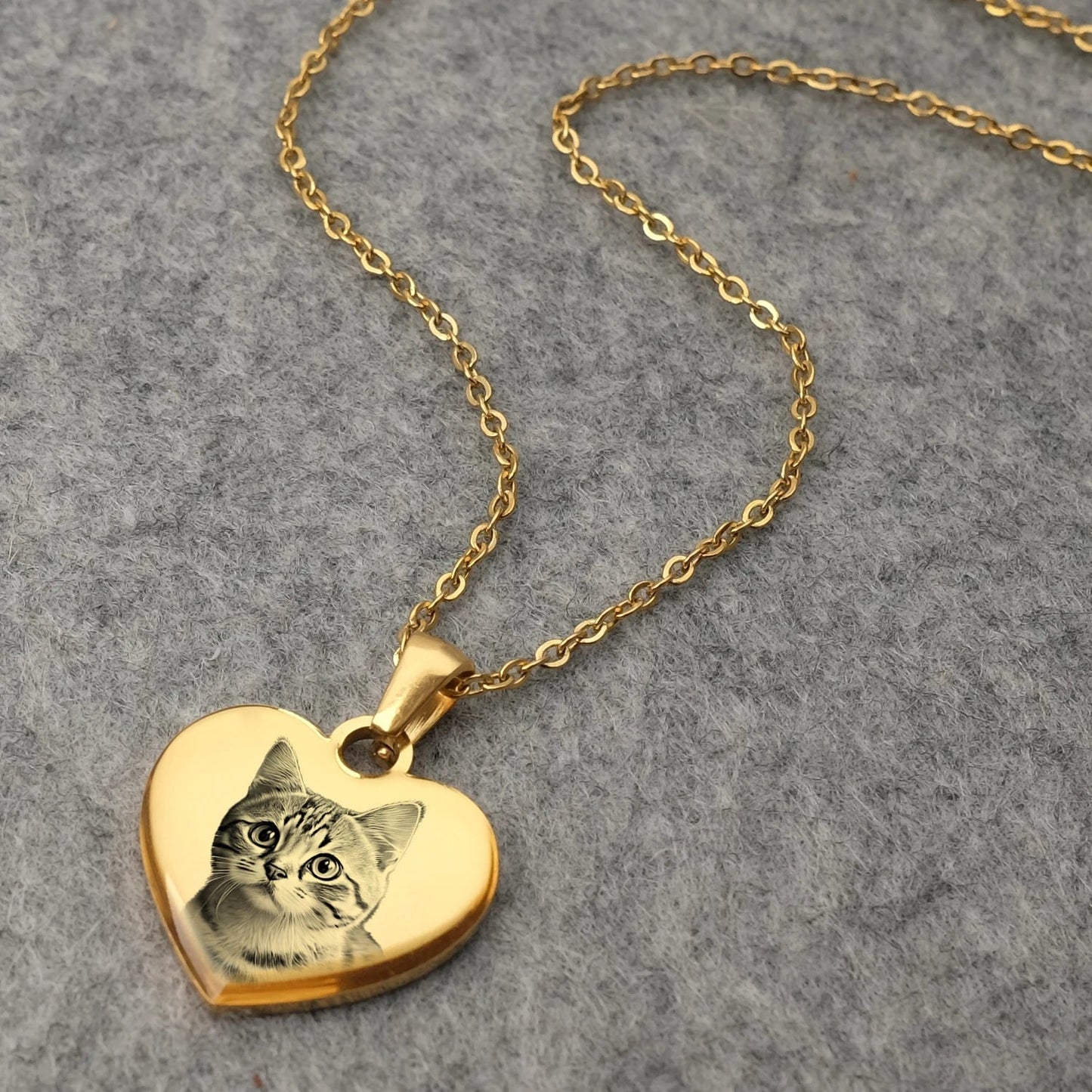 Collier Photo Personnalisé Coeur Medaillon - Bijoux De Lune