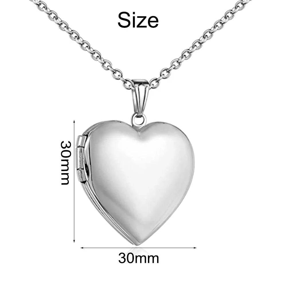 Médaillon coeur en acier inoxydable - Bijoux De Lune