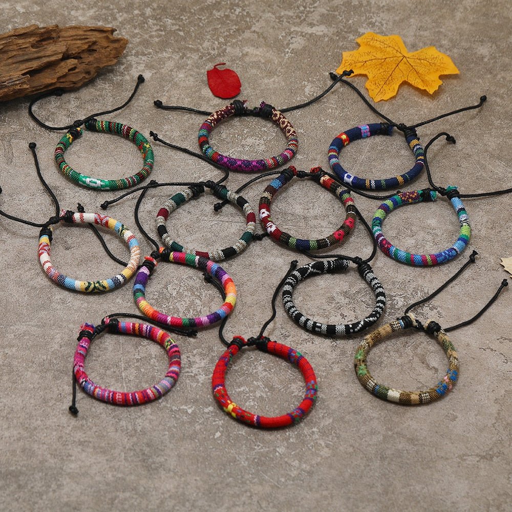 Bracelet De Bohem Pour Femme Et Homme, Tissé à La Main Multicolore Et Réglable Bracelet D'amitié - Bijoux De Lune