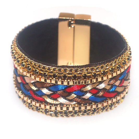 Cadeau Bresil Stakee Bracelet Bru00e9silien Tissu00e9 Avec Drapeau