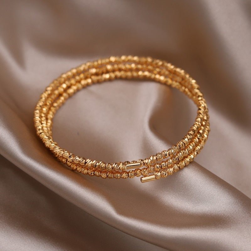 Bracelet Femme Luxe Ajustable Avec Nœud En Zircon élégant Plaqué Or 14 Carats - Bijoux De Lune