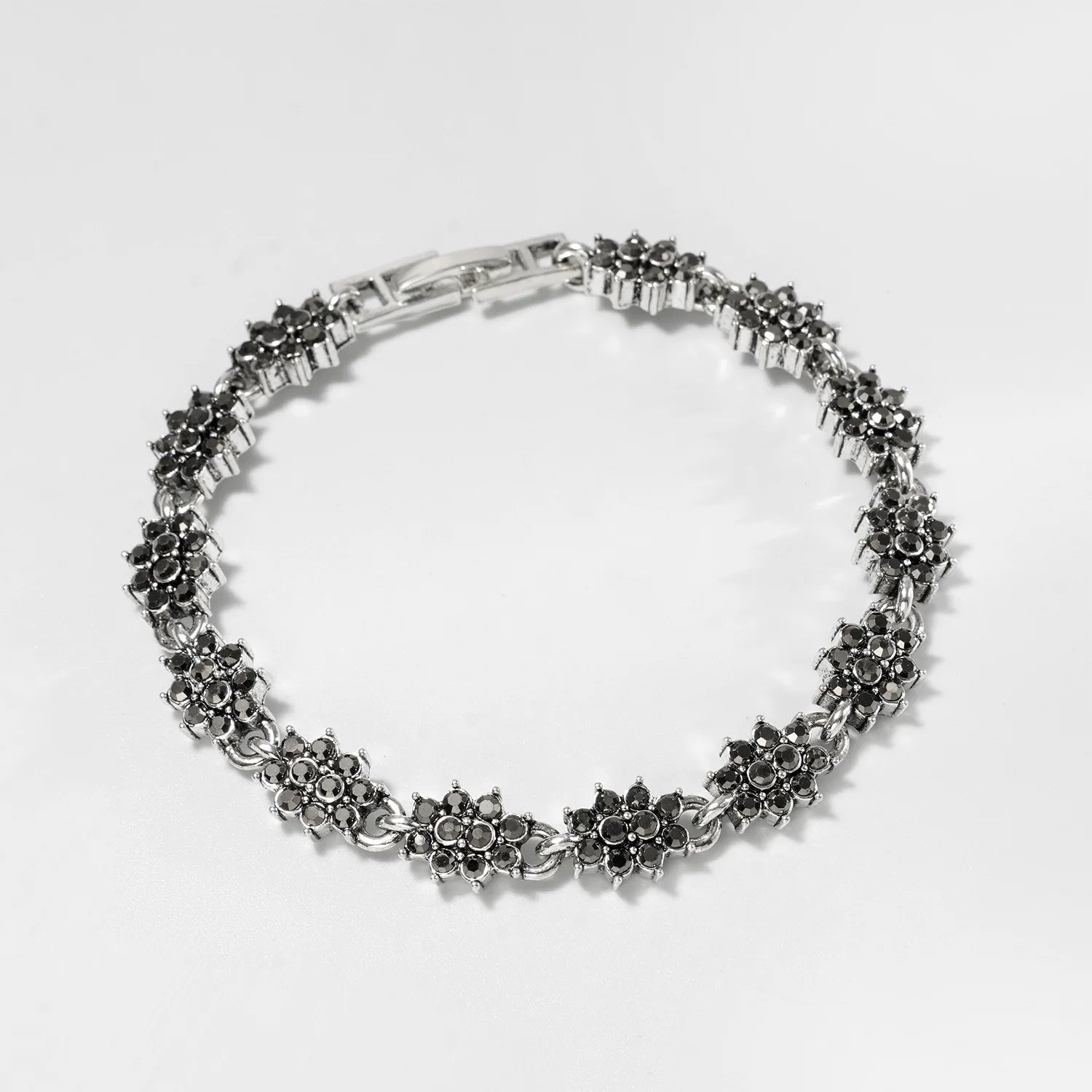 Bracelet Femme Luxe En Cristal Romain Chaîne En Forme De Cœur - Bijoux De Lune
