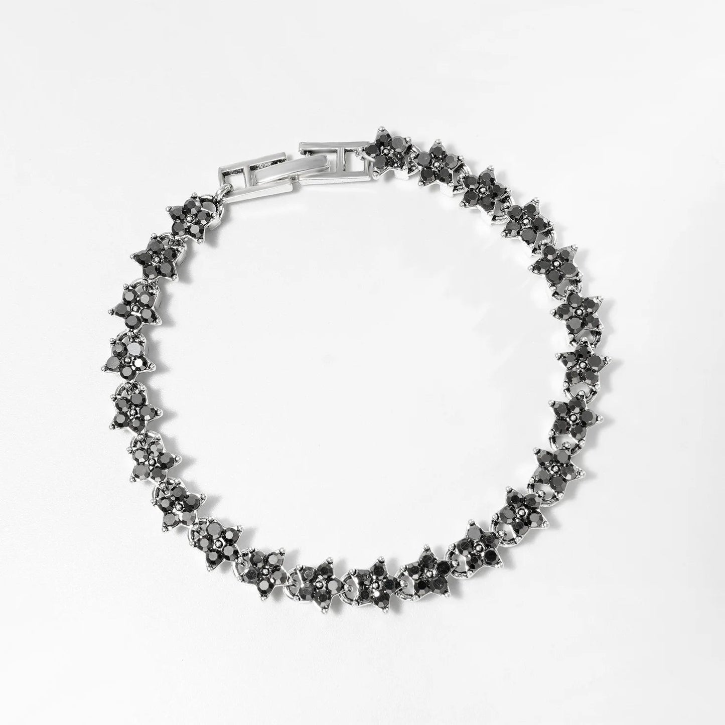 Bracelet Femme Luxe En Cristal Romain Chaîne En Forme De Cœur - Bijoux De Lune