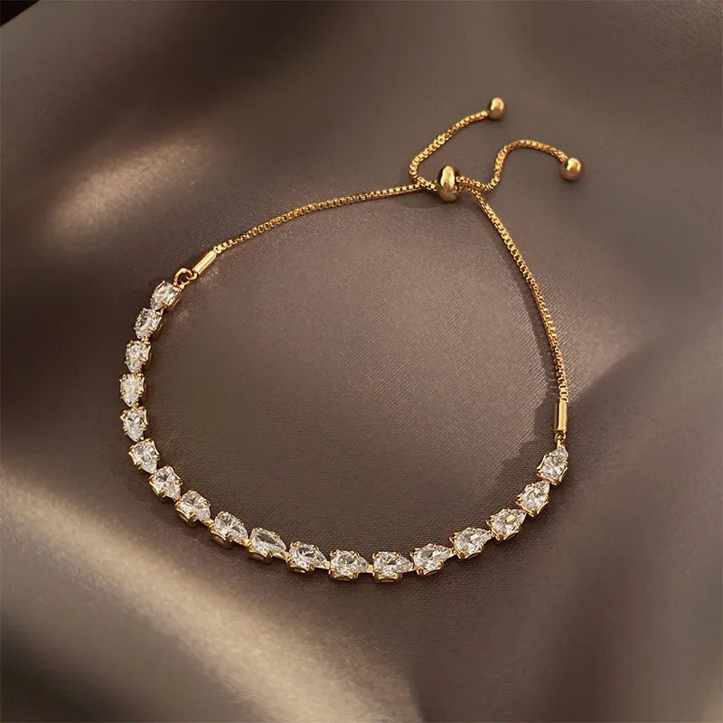 Bracelet Femme Luxe Plaqué or 14K Elégant Ajustable - Bijoux De Lune