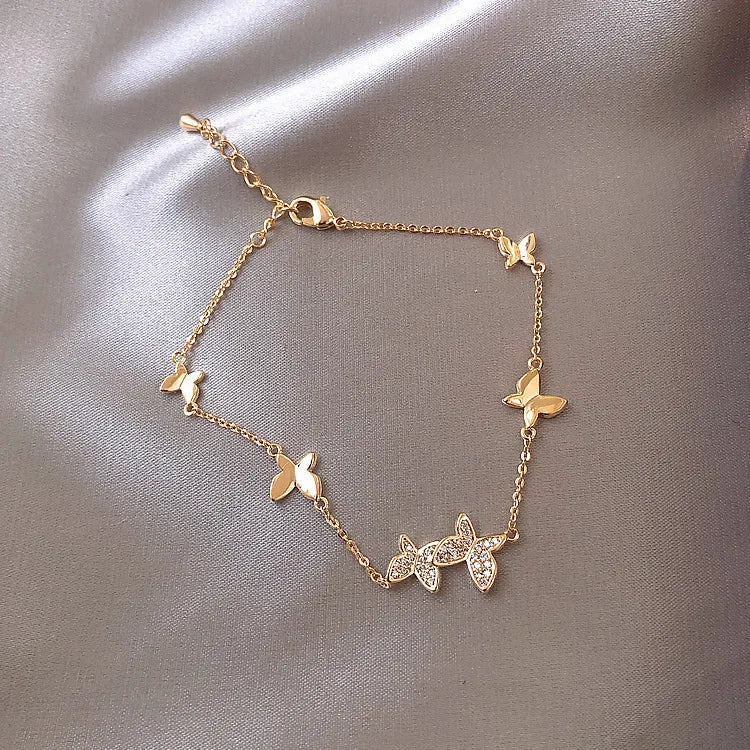 Bracelet Femme Luxe Plaqué or 14K Elégant Ajustable - Bijoux De Lune