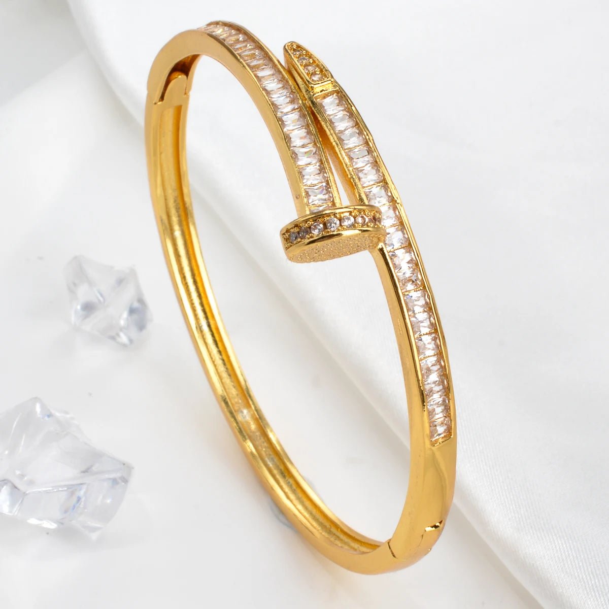 Bracelet femme Luxe Unique Double Cristal Tête Croisée pour Femmes en Zircon - Bijoux De Lune