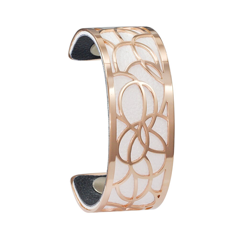 Bracelet Manchettes Femme à Motif Floral Multicolore Personnalisable 25mm - Bijoux De Lune