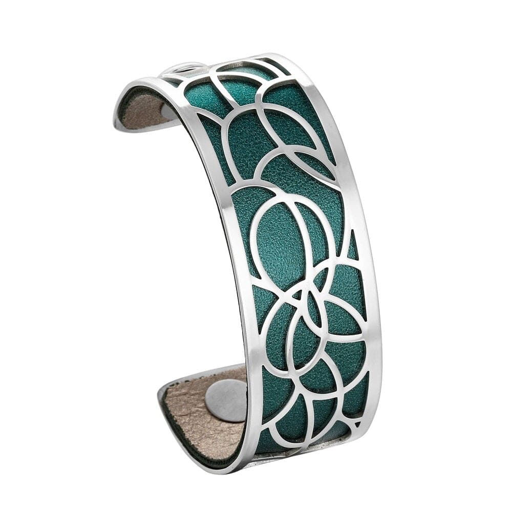 Bracelet Manchettes Femme à Motif Floral Multicolore Personnalisable 25mm - Bijoux De Lune