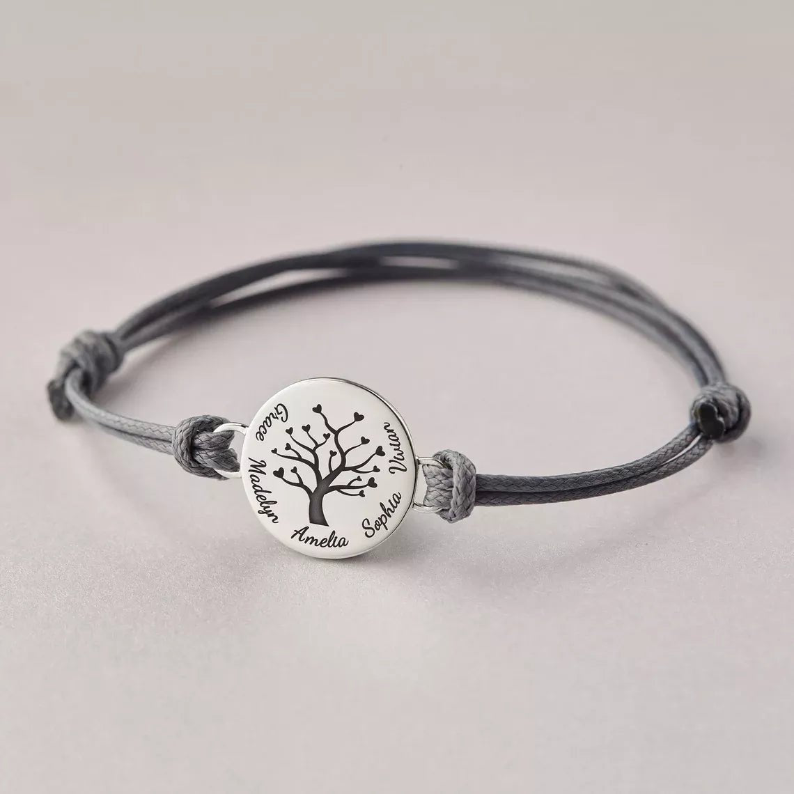 Bracelet Medaille Personnalisé Avec Nom Et Date Pour Couple - Bijoux De Lune