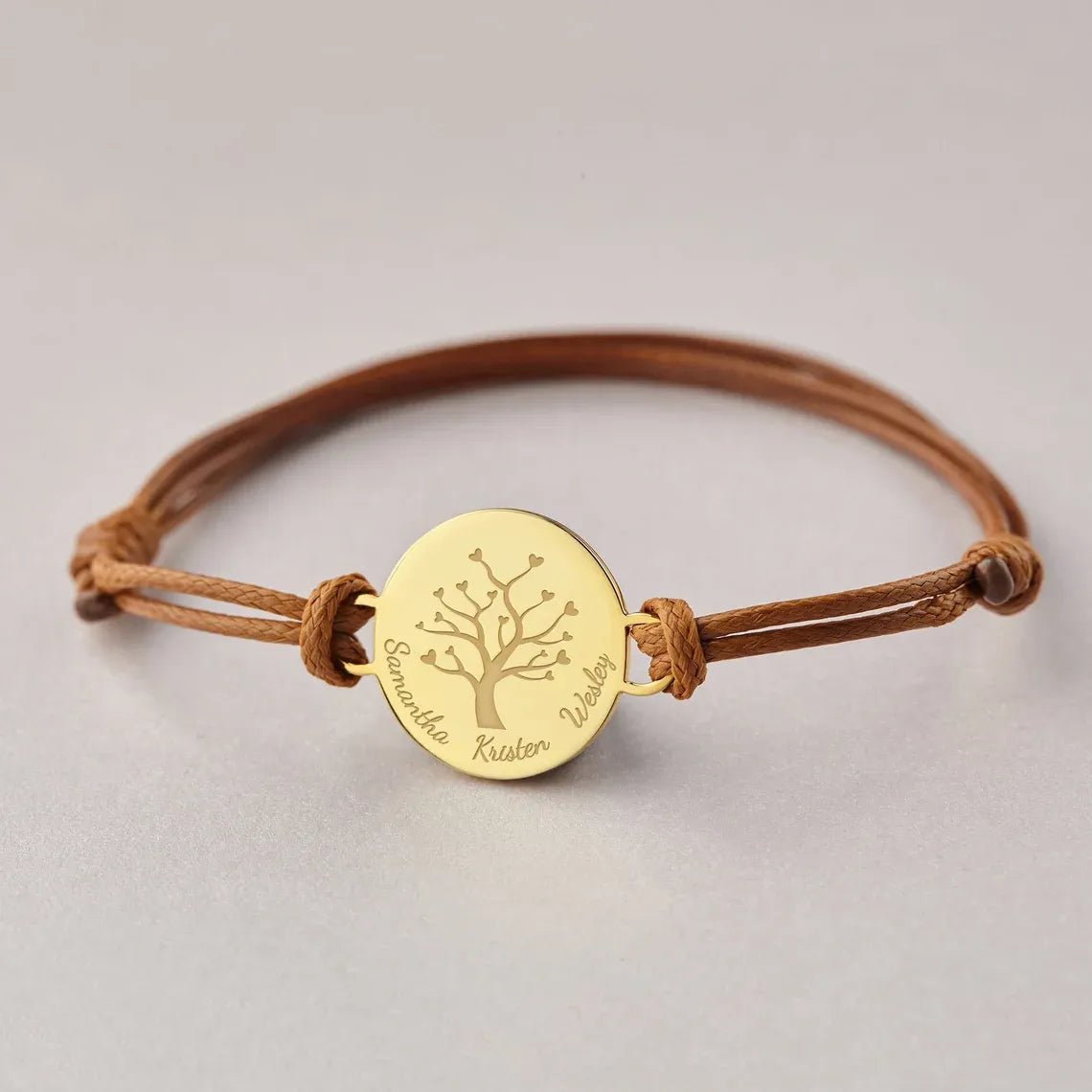 Bracelet Medaille Personnalisé Avec Nom Et Date Pour Couple - Bijoux De Lune