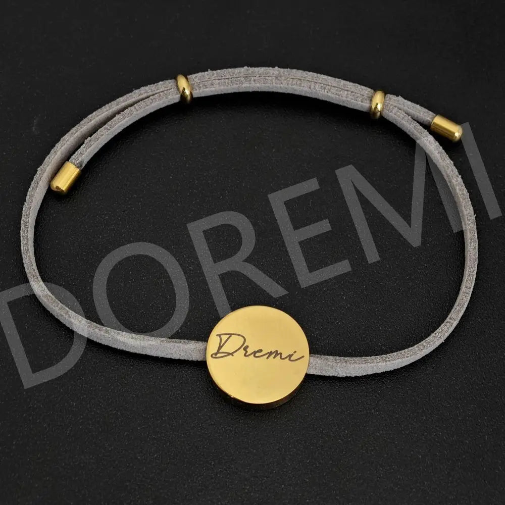 Bracelet Medaille Personnalisé Pour Femmes Et Hommes - Bijoux De Lune