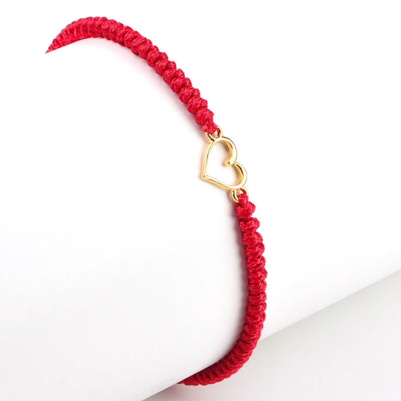 Bracelet Mere Fille En Forme De Cœur Corde Tressée - Bijoux De Lune