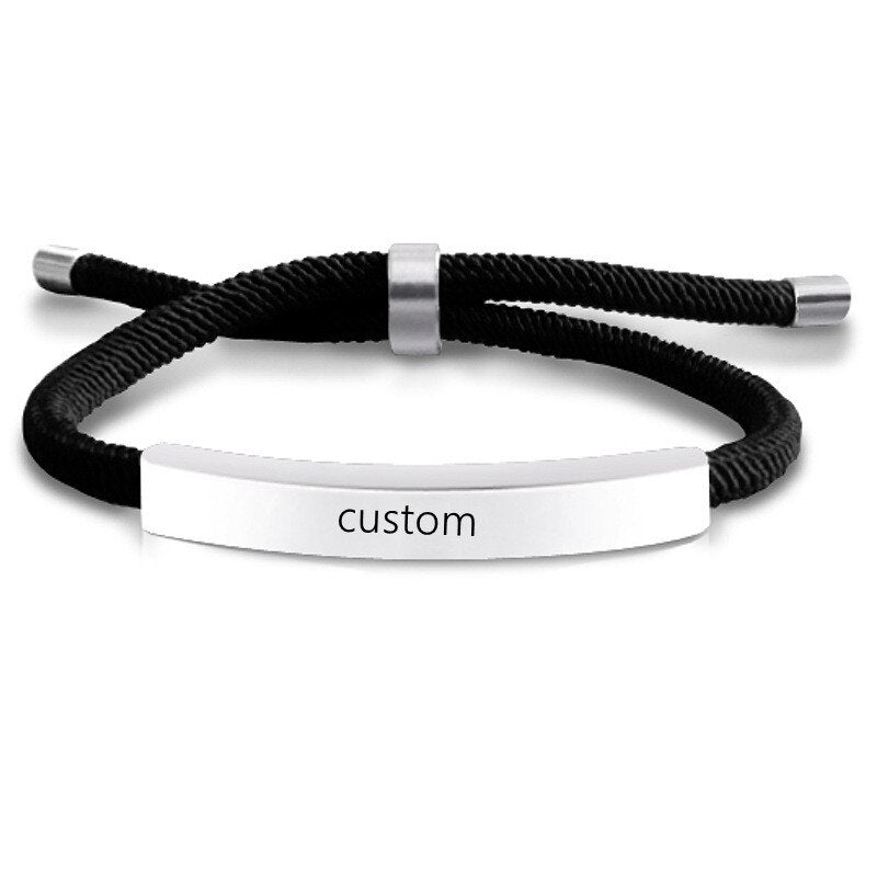 Bracelet Personnalisé Homme Cuir, Acier Et Silicone - Bijoux De Lune