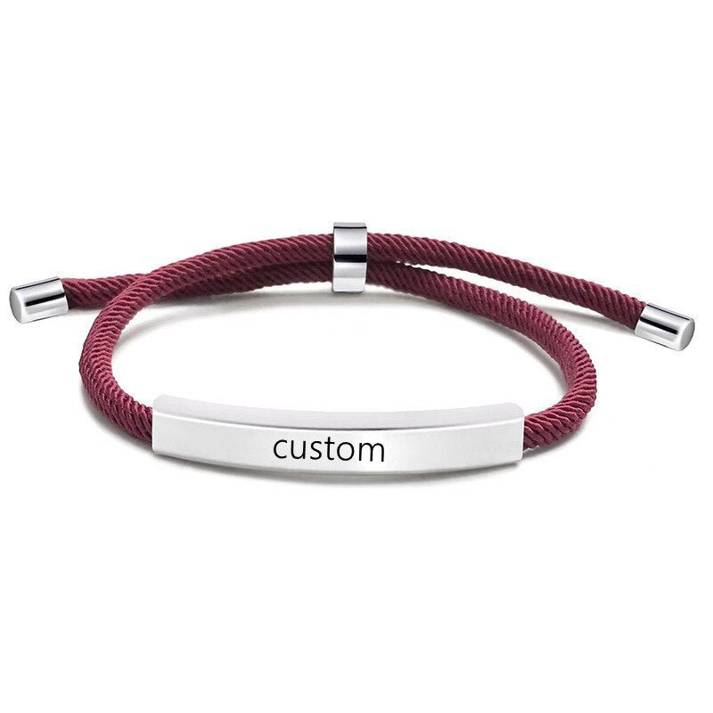 Bracelet Personnalisé Homme Cuir, Acier Et Silicone - Bijoux De Lune