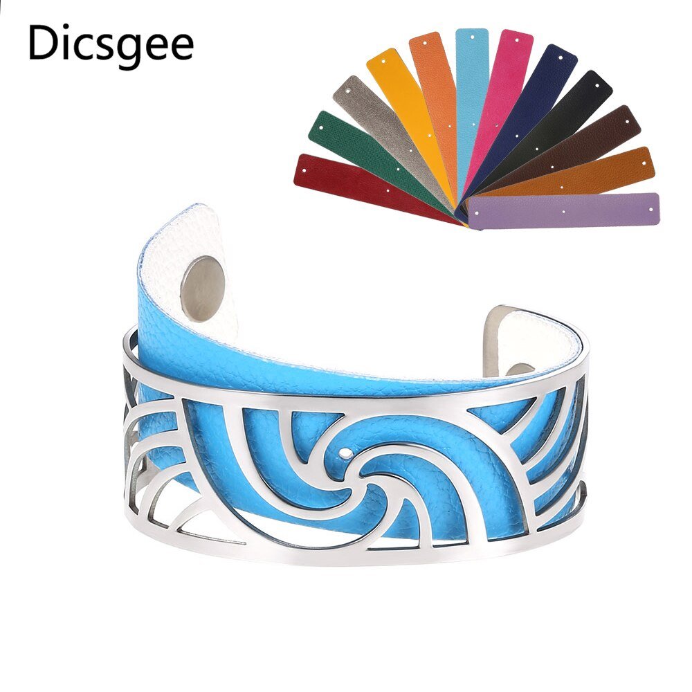 Bracelets Manchettes Femme à Motif Géométrique Abstrait Multicolore Personnalisable - Bijoux De Lune